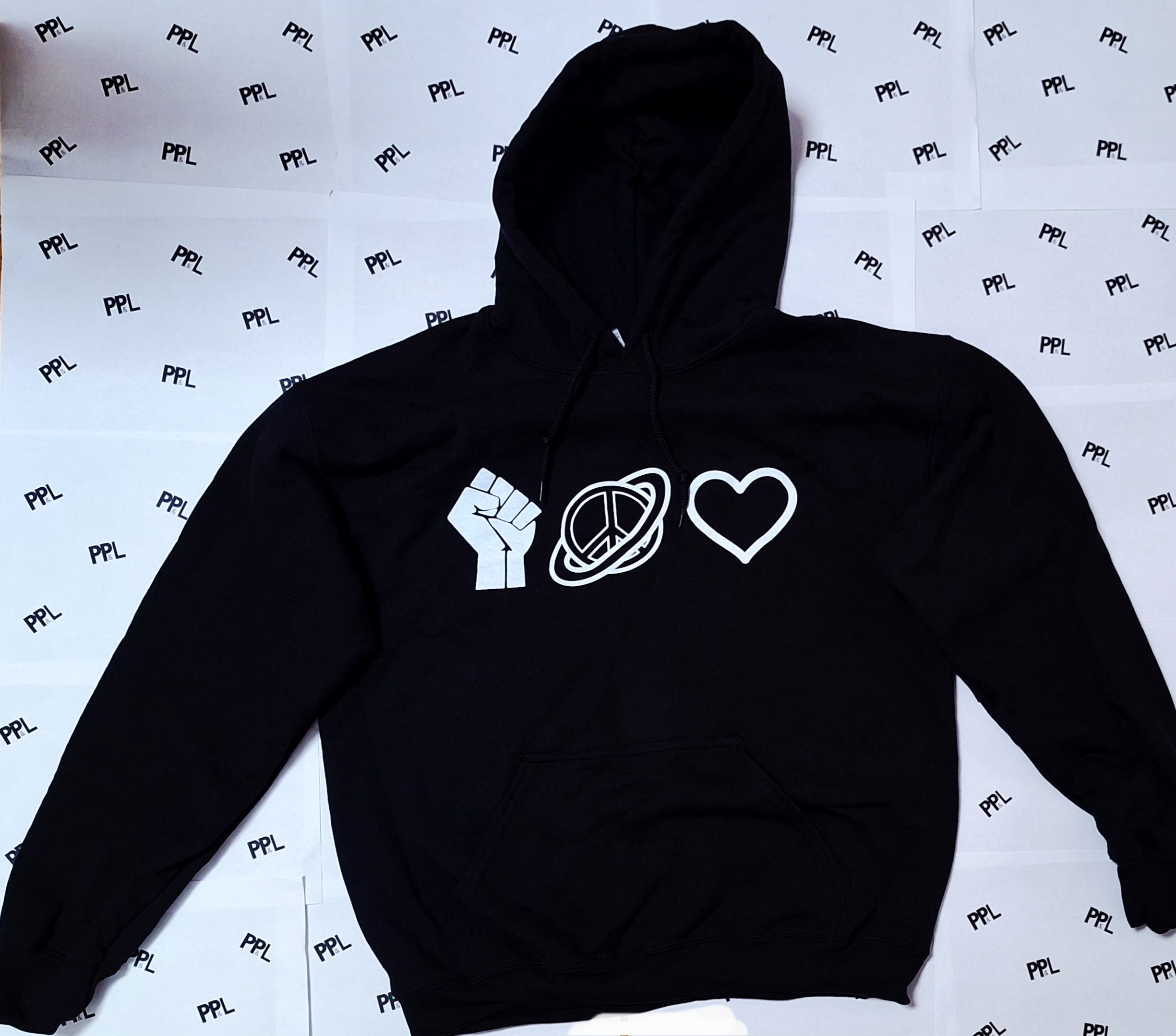 PP&L Hoodie ( Black / White Symbolic)